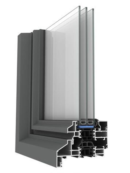 Aluminium deur Aliplast MaxLight Steel met stalen look