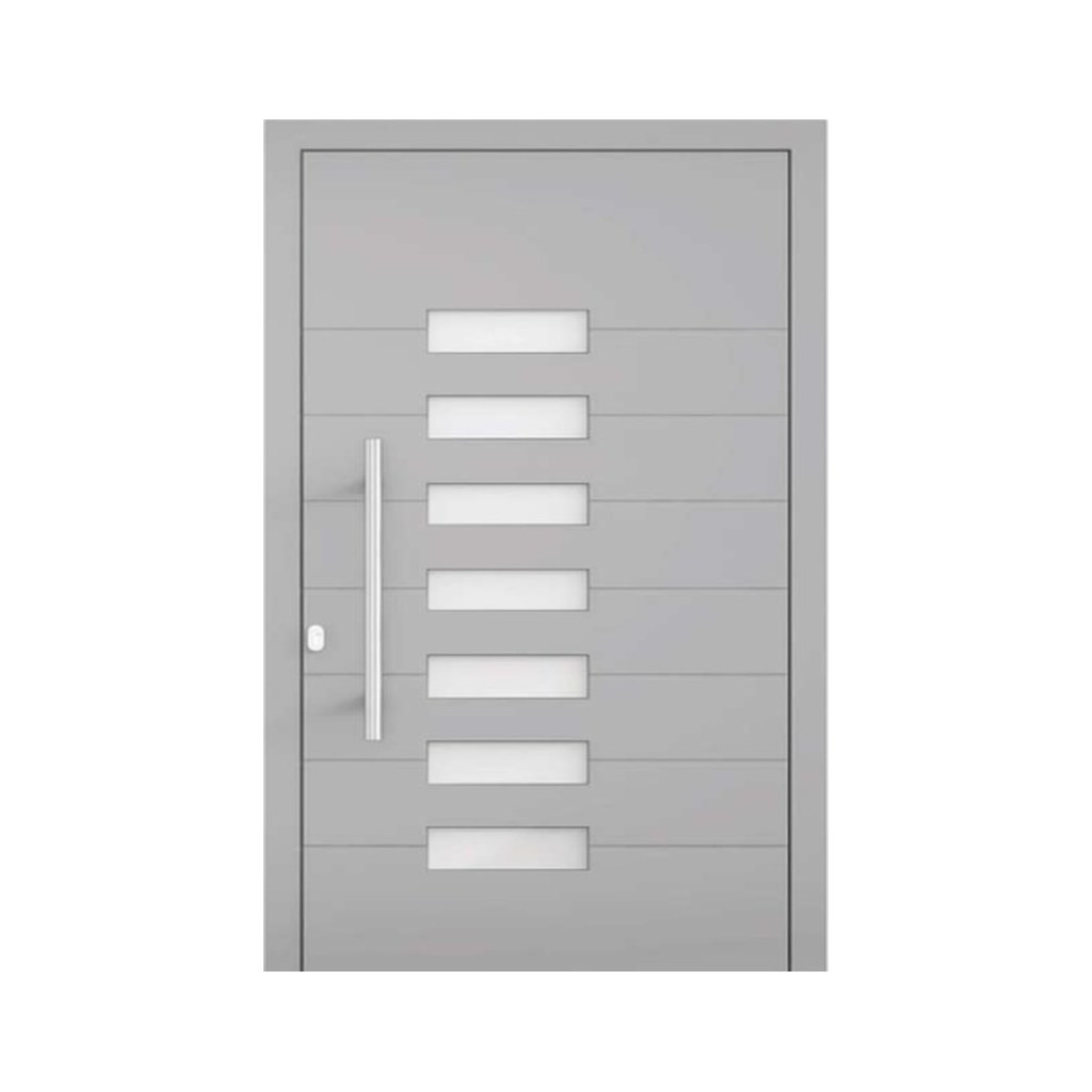 Aluminium voordeur Istanbul – zilvergrijs