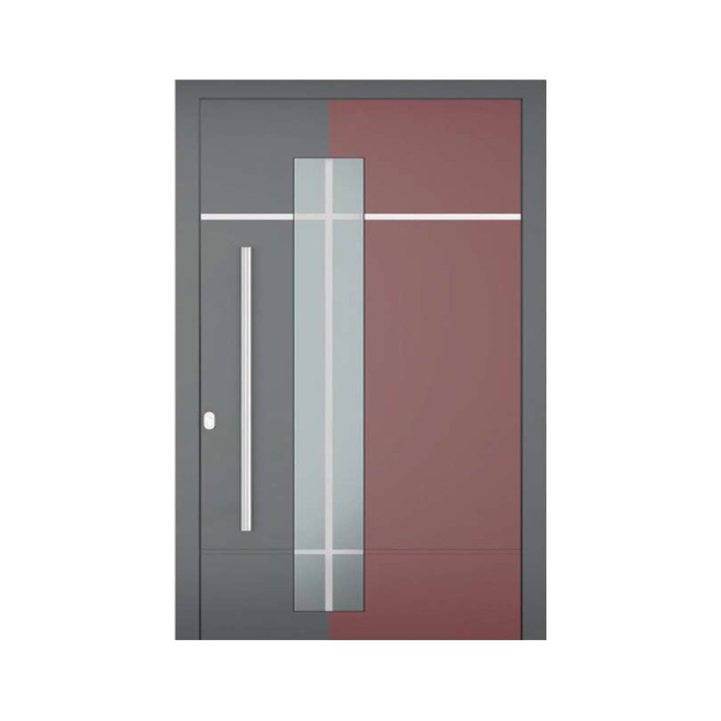 Aluminium voordeur Oslo – antraciet · rood