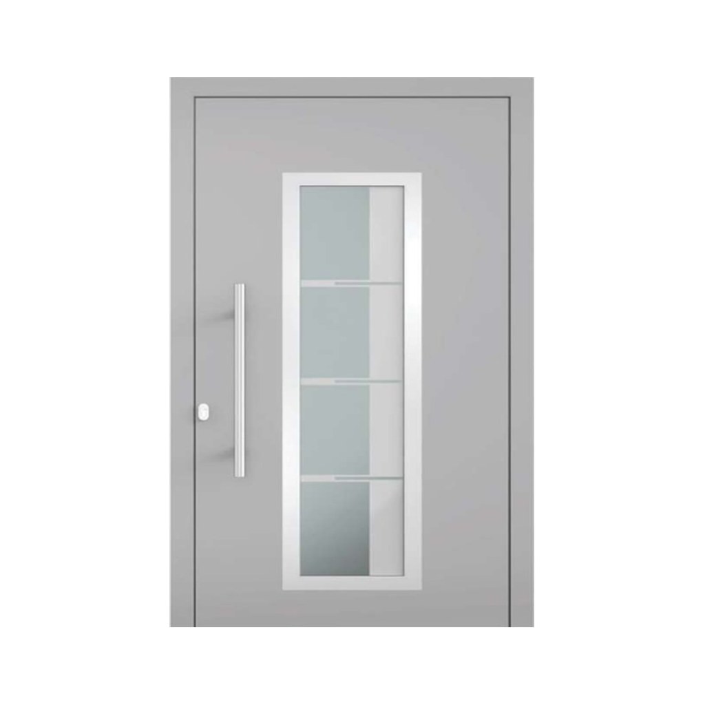 Aluminium voordeur Sofia – zilvergrijs