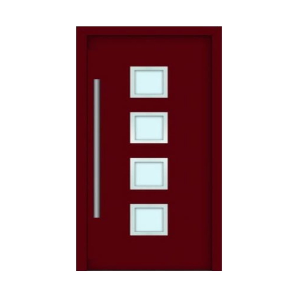 PVC voordeur S02 wijnrood